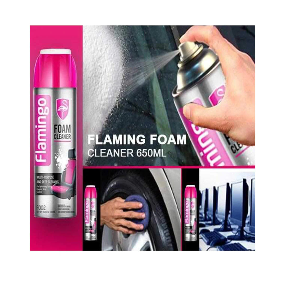 Tire Foam Cleaner Flamingo Tin Can Pack 650Ml