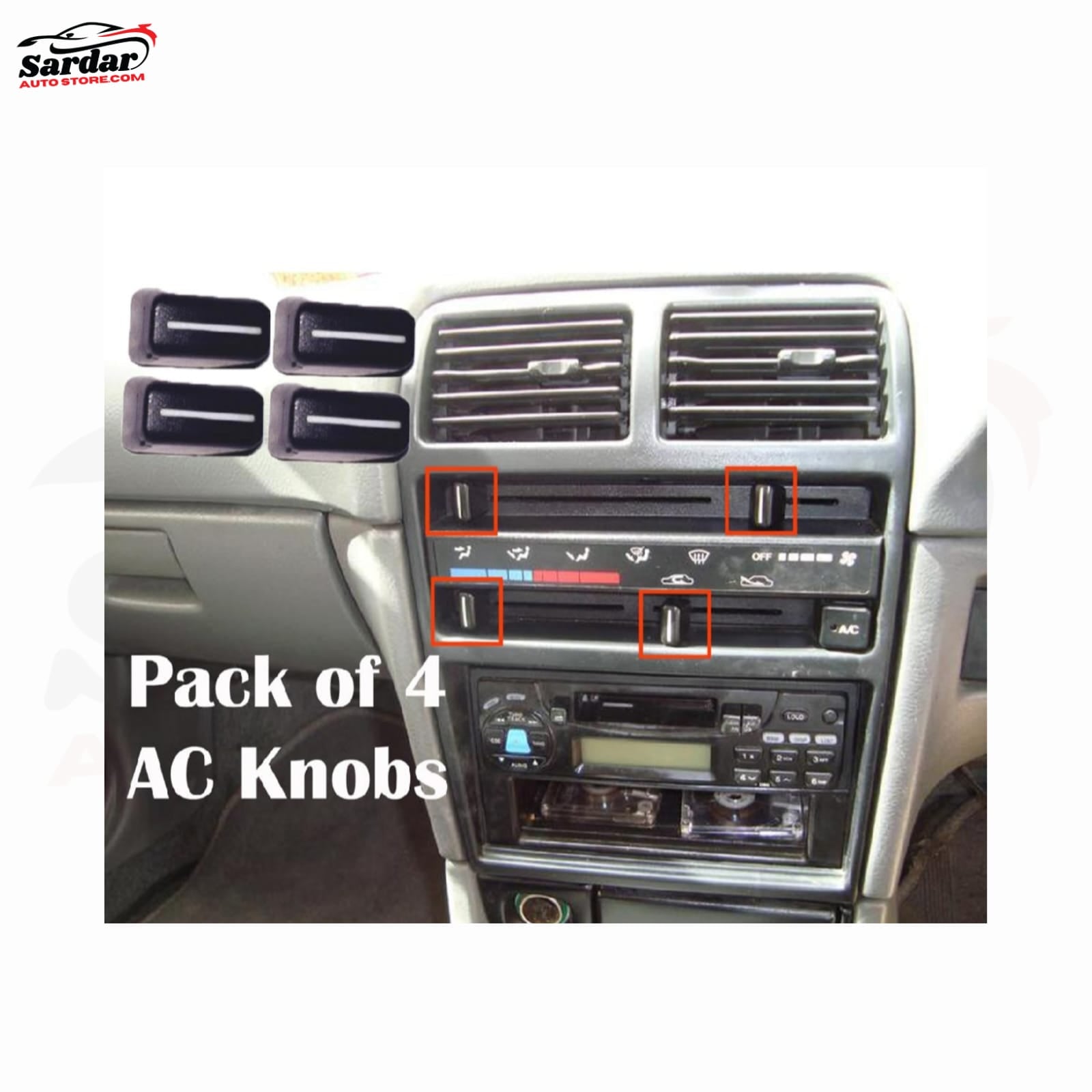 Pack of 4 AC Knobs - Suzuki Cultus AC NOBS