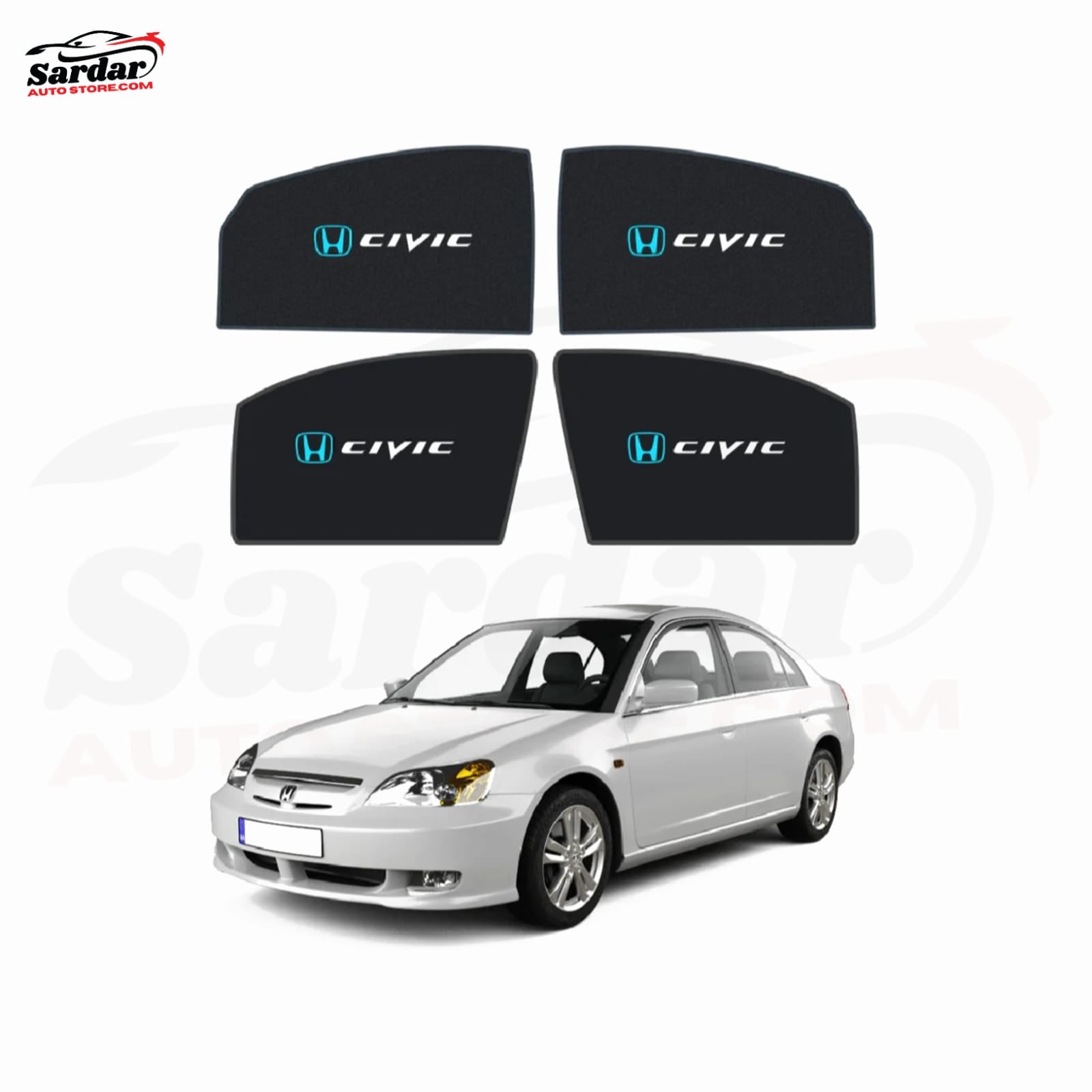 4 PCS SUN SHADE PREMIUM QUALITY FOR HONDA CF WITH LOGO