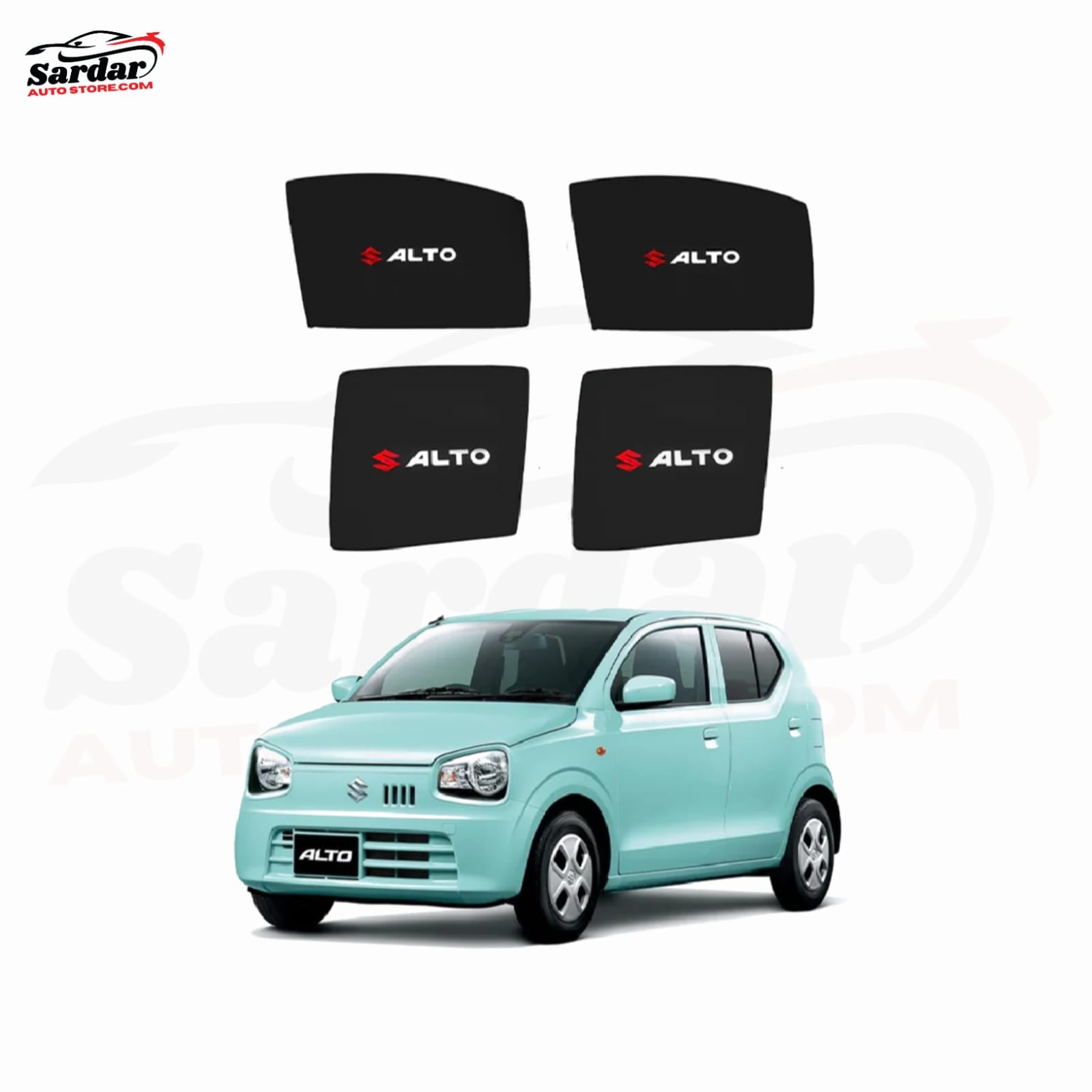 4 PCS SUN SHADE PREMIUM QUALITY FOR SUZUKI ALTO 660CC WITH LOGO