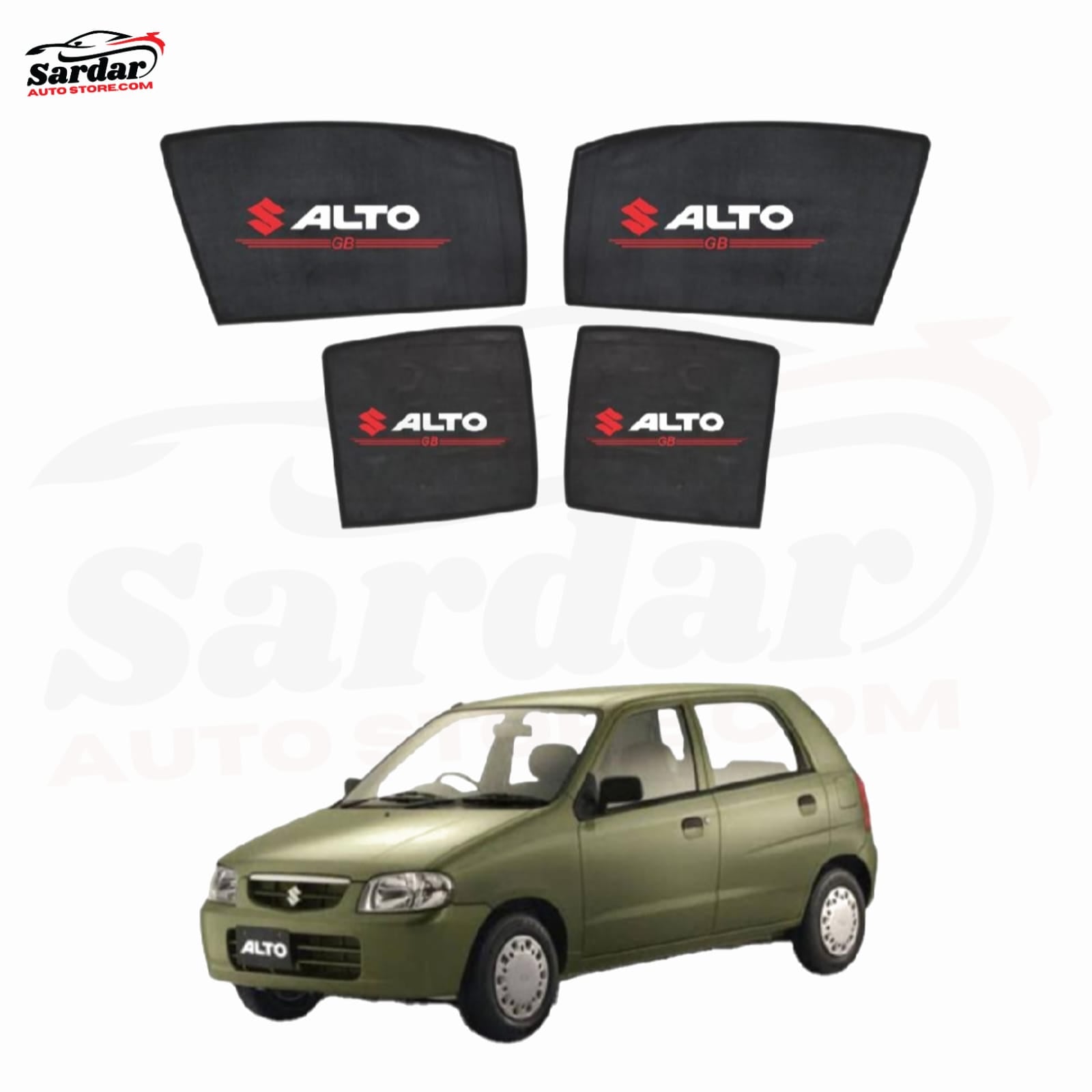 4 PCS SUN SHADE PREMIUM QUALITY FOR SUZUKI ALTO WITH LOGO