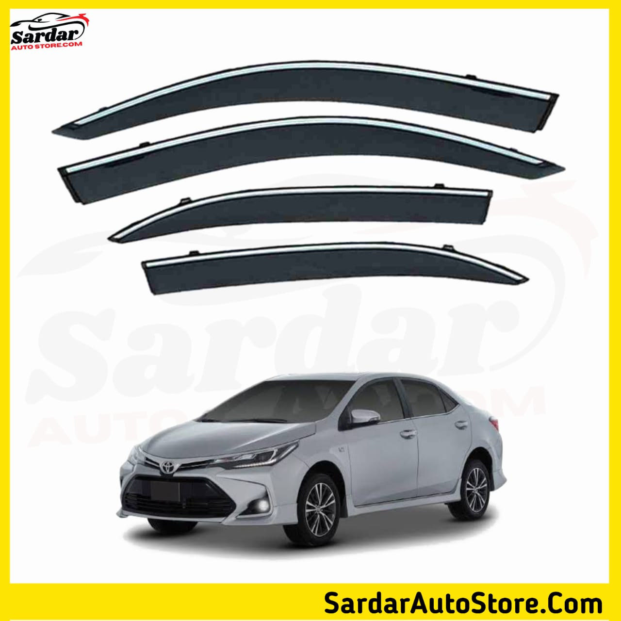 Toyota Corolla Air Press Imported - Sun Visor Chrome