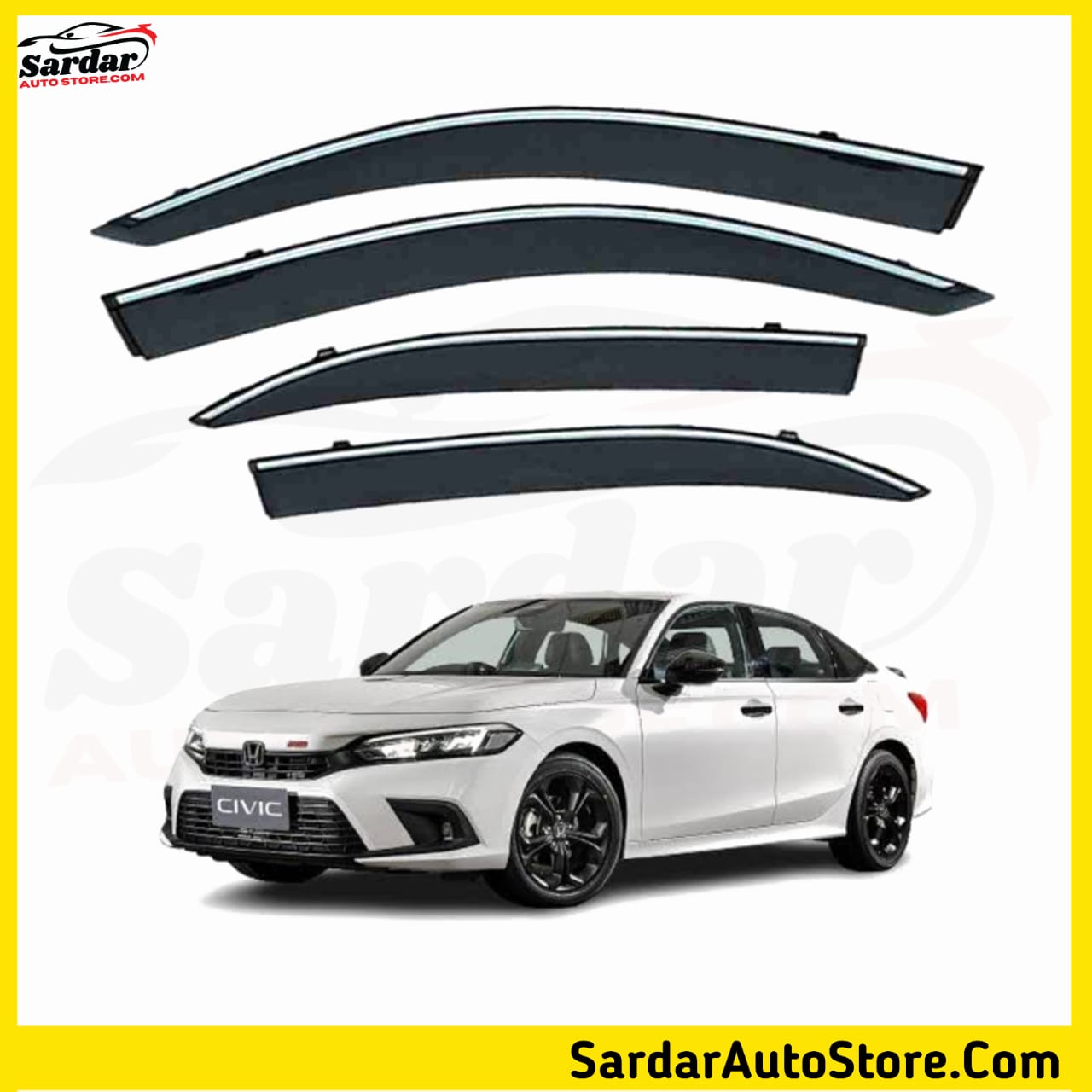 Honda Civic Air Press Imported - Sun Visor Chrome