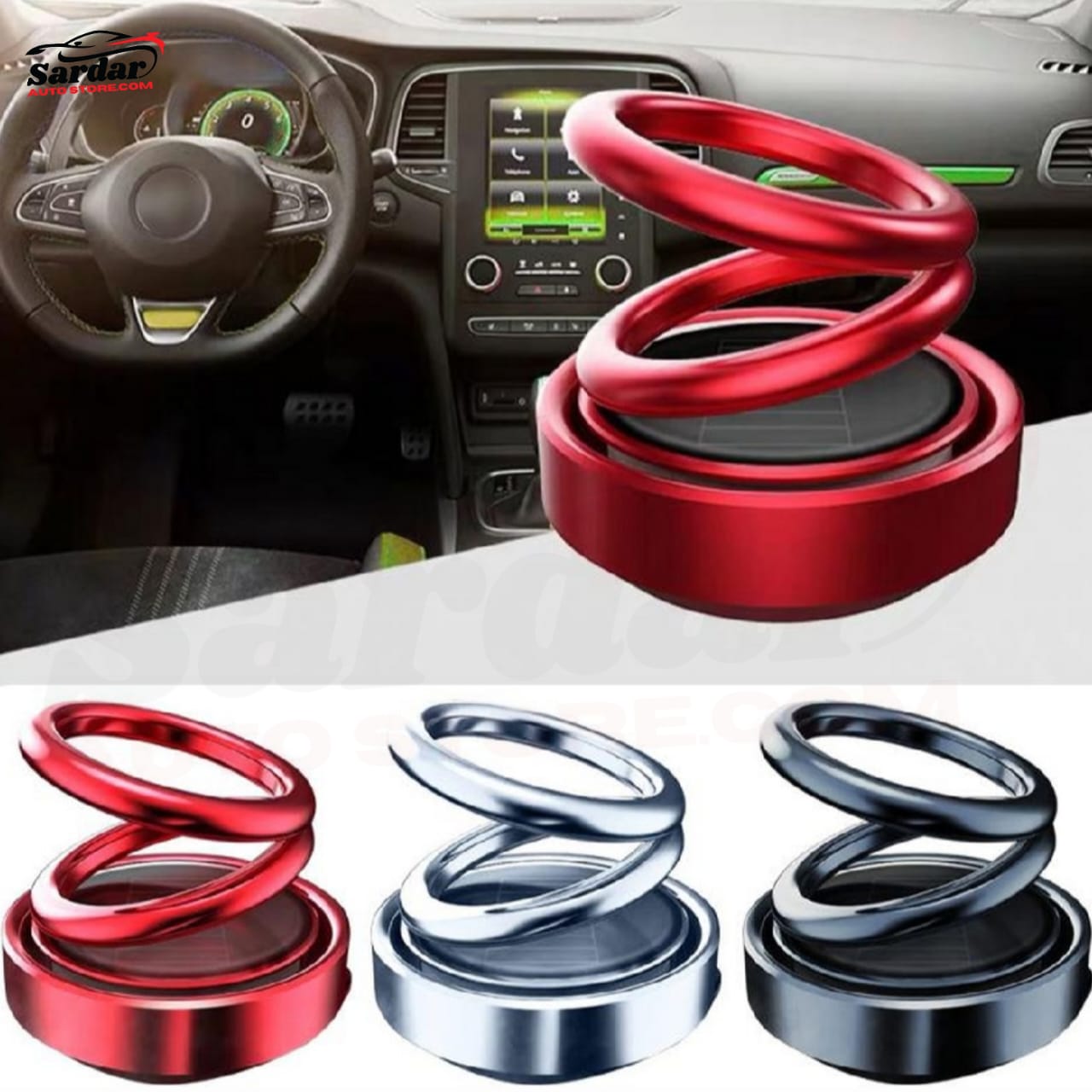 Car Dashboard Solar Ring Decoration With Perfume