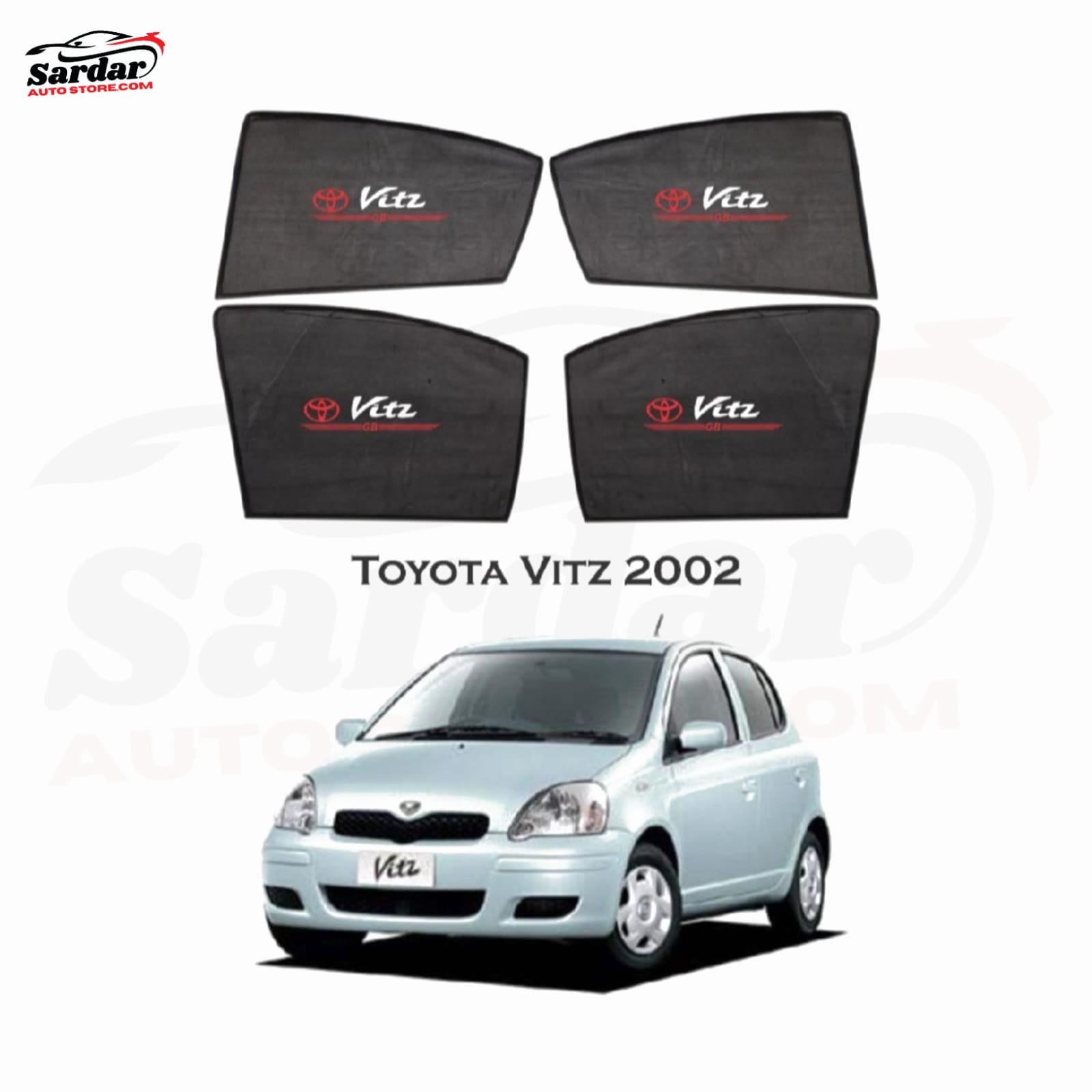 SUN SHADE PREMIUM QUALITY FOR VITZ WITH LOGO