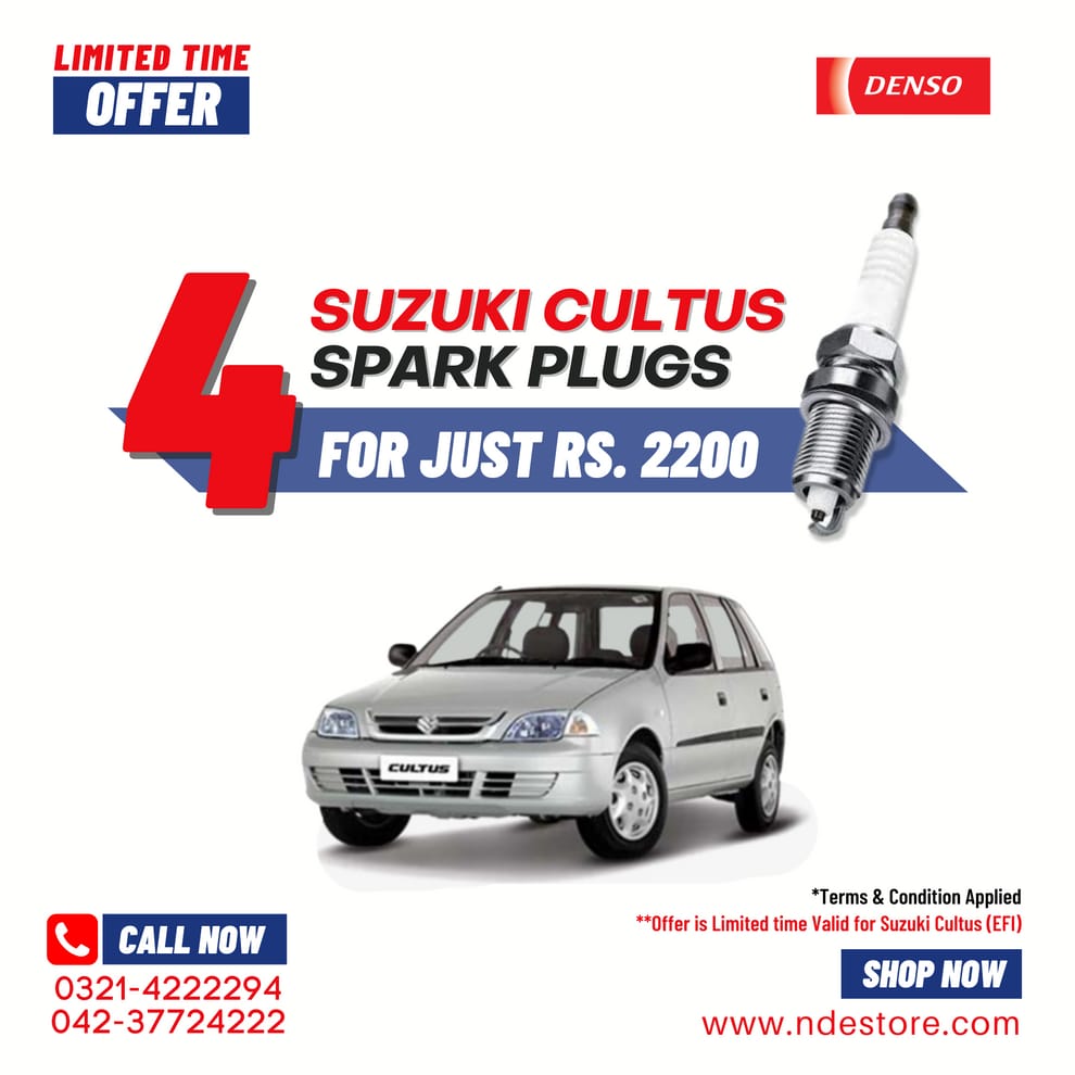 SPARK PLUG NGK JAPAN FOR SUZUKI CULTUS EFI (4 PIECES)