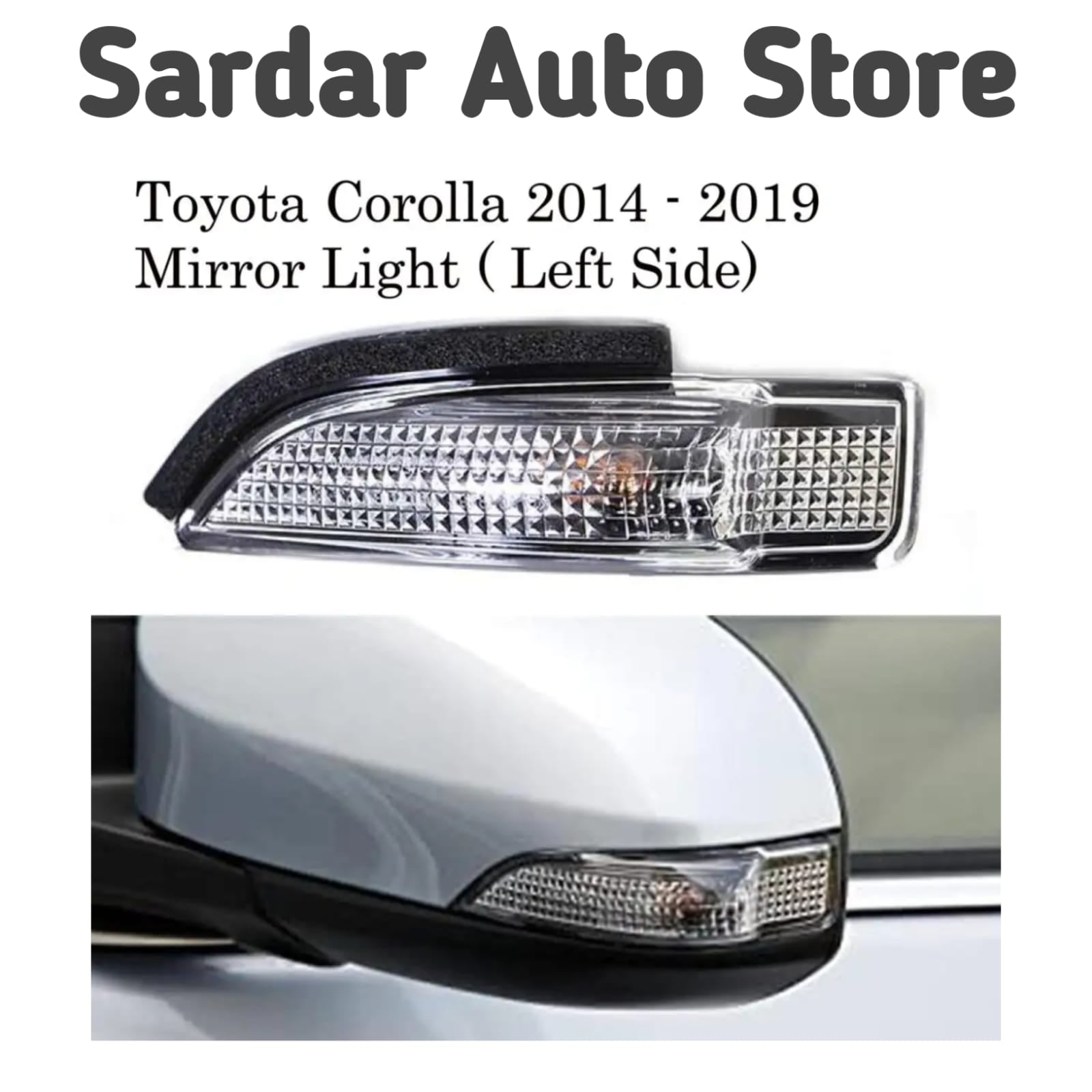 MIRROR LIGHT LEFT SIDE TOYOTA COROLLA - 2014-2024