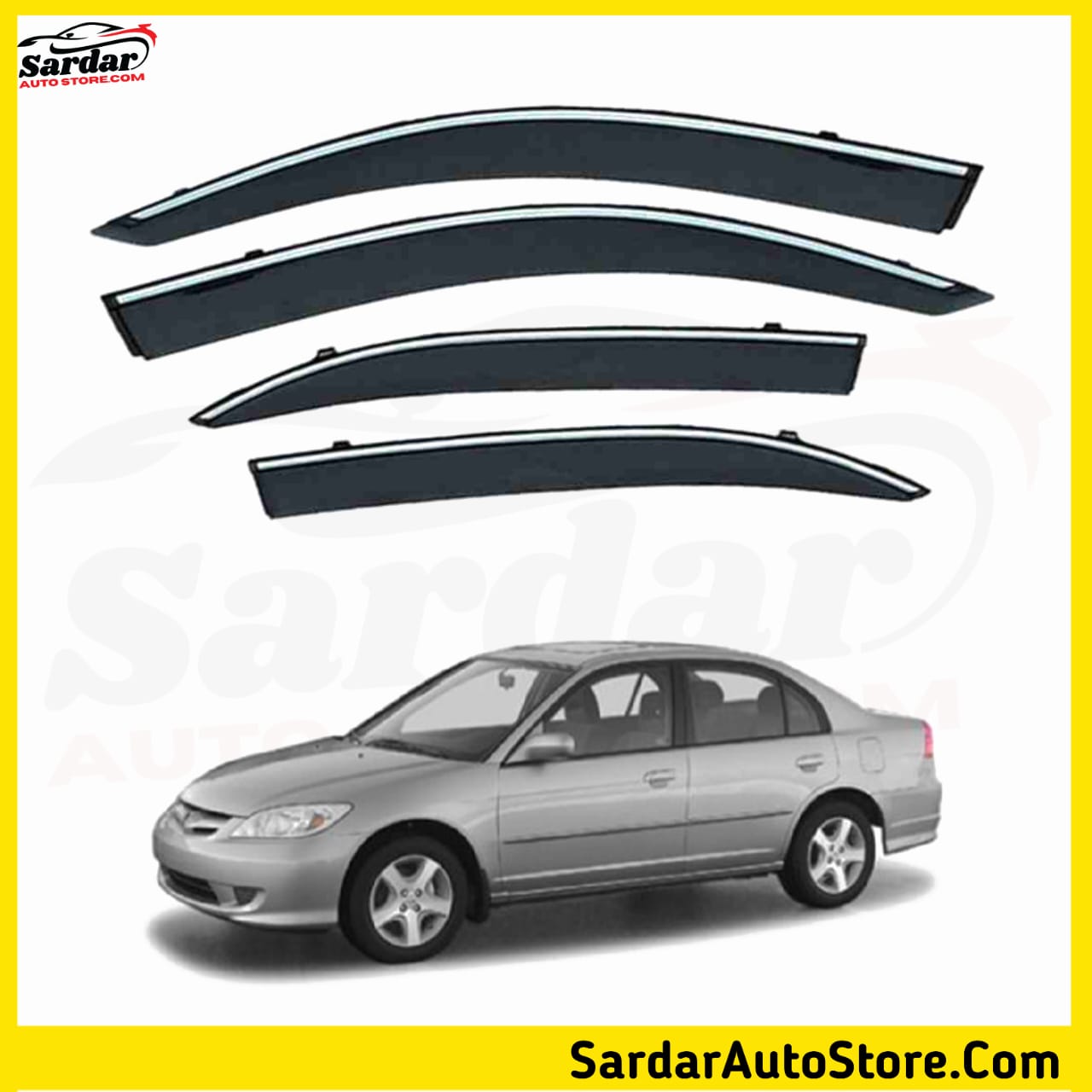 Honda Civic Cf Air Press Imported - Sun Visor Chrome