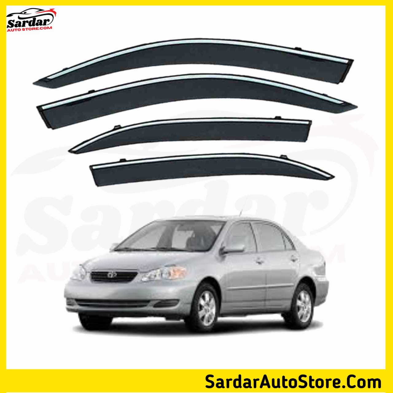 Toyota Corolla Air Press Imported - Sun Visor Chrome - Model 2002-2008